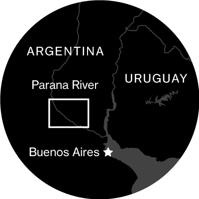 Parana River locator map