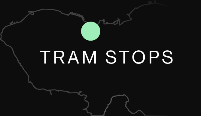 Map locates two tram stops in Central